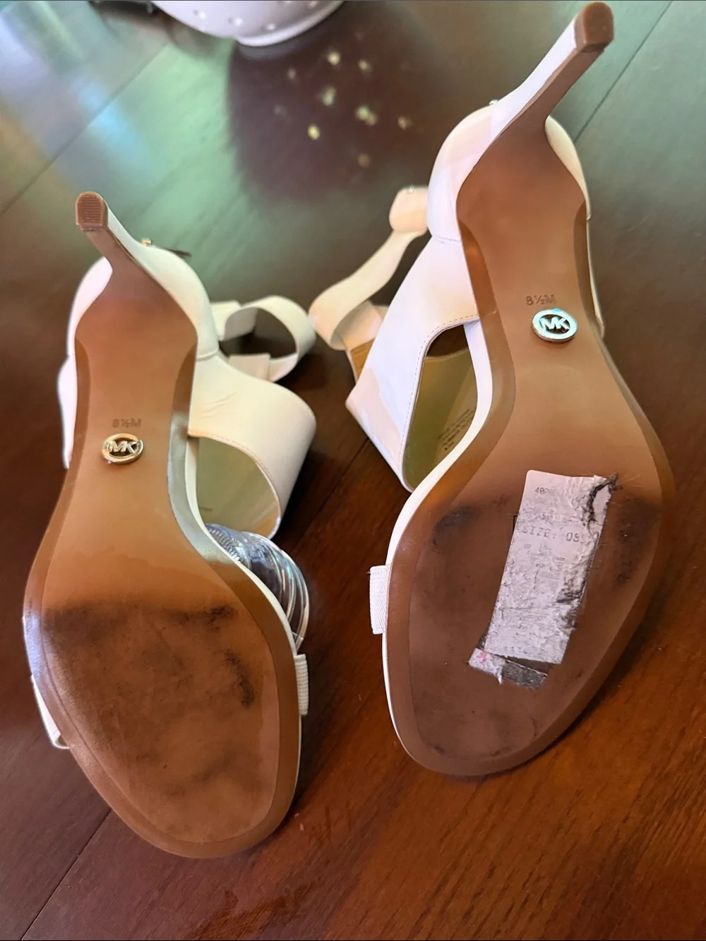 Michael Kors Women's white High Heel Sandals - Elegant Strappy Dress Heels